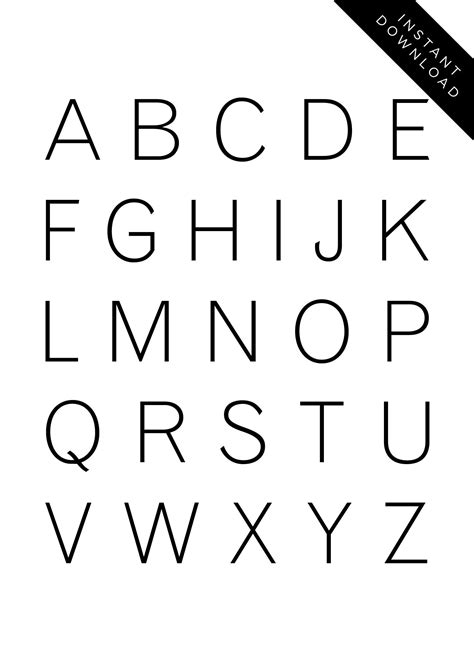 Alphabet Black And White Printable