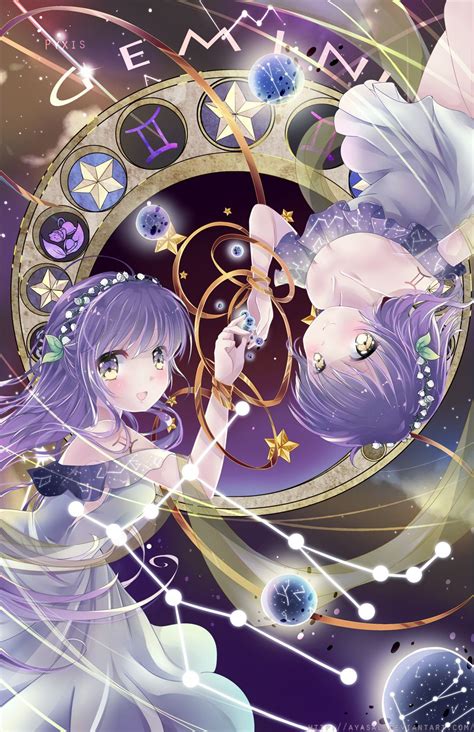 Gemini Zodiacal Constellations Anime Zodiac Anime Zodiac Signs