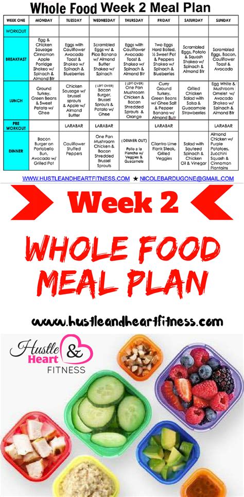 Whole Food For 30 Days Meal Plan Week Two