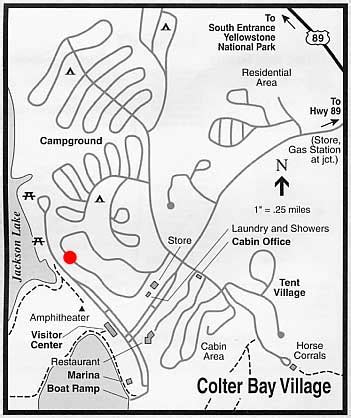 Map of colter bay campground grand teton national park. Colter Bay Village Map