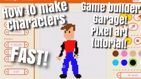 Game Builder Garage Pixel Art Tutorial How To Make Characters Youtube
