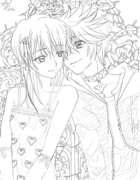 Anime Coloring Pages Love 161 File Include Svg Png Eps Dxf