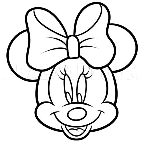 How To Draw Minnie Mouse Step By Step For Kids