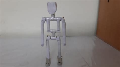 How To Make A Simple Action Figure Out Of Paper Articulated Youtube