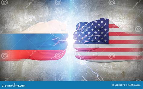 Usa Vs Russia Stock Illustration Illustration Of American 63039673