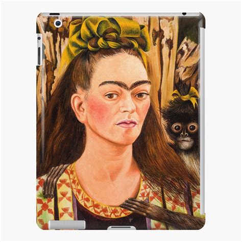 Self Portrait With Monkey By Frida Kahlo Ipad Case Skin For