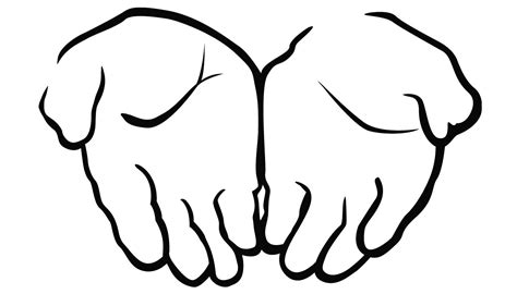 Hand outline drawing, hand drawing, template, white, face png. Images Of Praying Hands | Free download on ClipArtMag