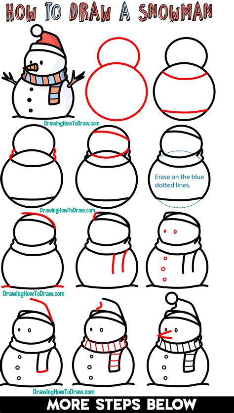 Https://techalive.net/draw/how To Draw A Easy Snowman