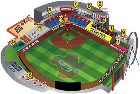 Seating Layout Quad Cities River Bandits Modern Woodmen Park