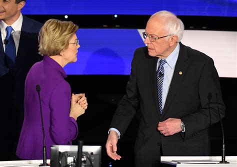 Elizabeth Warren Snubs Bernie Sanders Handshake At Democratic Debate After Sexism Row And Calls