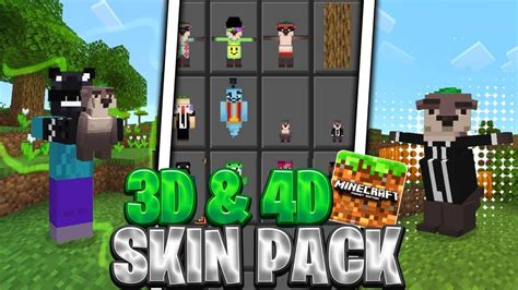 💚 Skin Pack 3d Y 4d Para Minecraft Pe 11951 El Mejor Pack De Skins