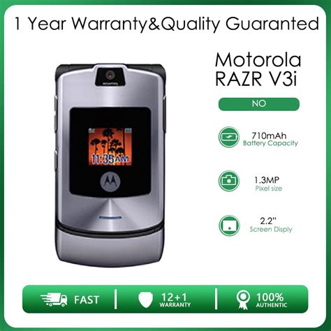 Original Motorola Razr V3i Classic Unlocked Refurbished Mobile Phone