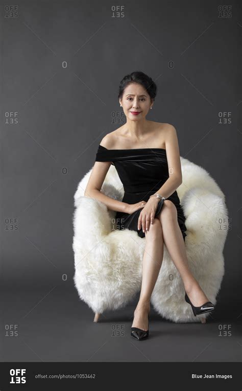 A Beautiful Mature Chinese Woman Stock Photo OFFSET