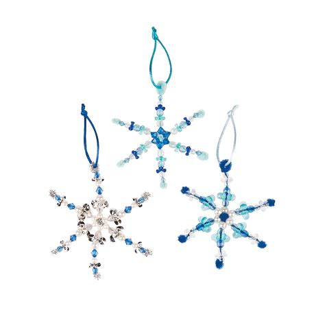 Beaded Snowflake Christmas Ornament Craft Kit Oriental Trading