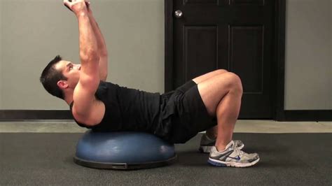 Exercise Of The Week Weighted Crunches On Bosu Ball Youtube