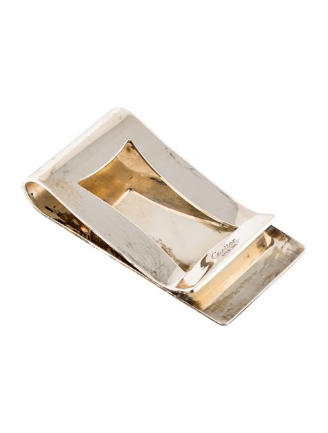 Shop sterling silver and ruthenium money clips. Cartier Sterling Silver Money Clip - Accessories - CRT32639 | The RealReal