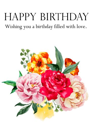 Find & download free graphic resources for birthday flowers. Lovely Birthday Flower Card | Birthday & Greeting Cards by ...