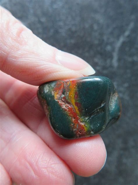 New Find Judys Jasper 'Eye Of The Storm' (14.9 grams / 27 mm) Natural Tumblestone (6) - FREE UK 