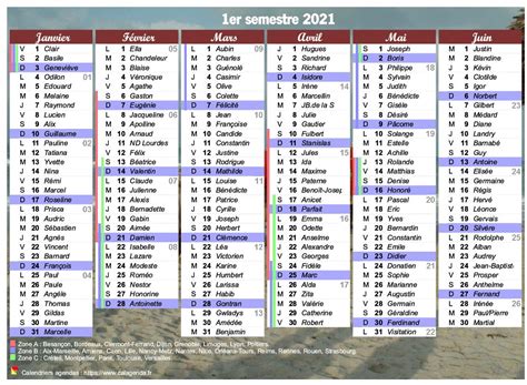 Calendrier 2021 Semaines A Et B Calendrier Avent