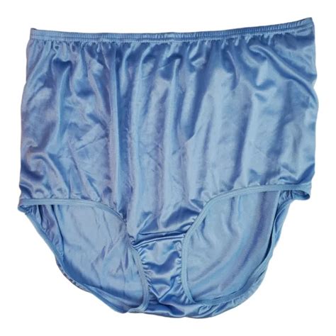 Vtg Sheer Panties Shiny Silky Nylon Gusset Plus Size 13 Sissy Sexy