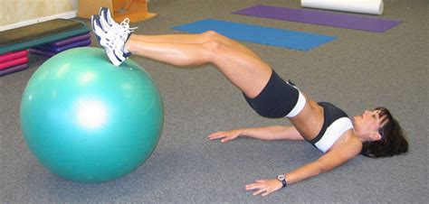 Exercise Ball Butt Raises Butt Exercise Guide With Photos