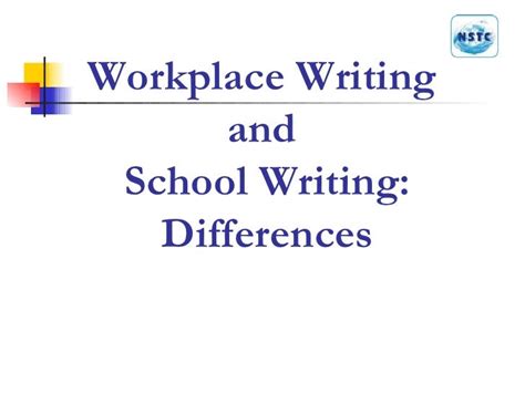 School And Workplace Writing