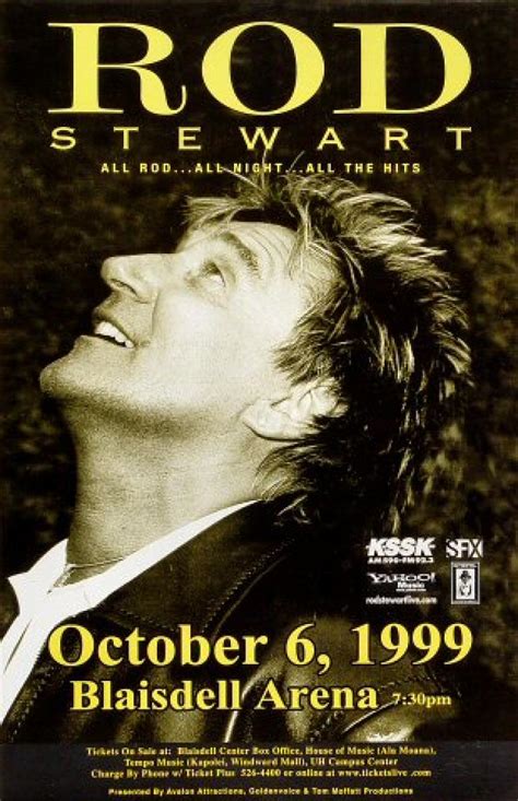 Rod Stewart Vintage Concert Poster from Blaisdell Arena ...