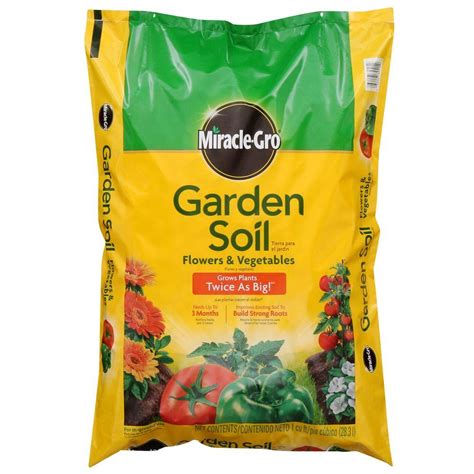 Cubic Foot Of Miracle Grow Potting Mix At Home Depot