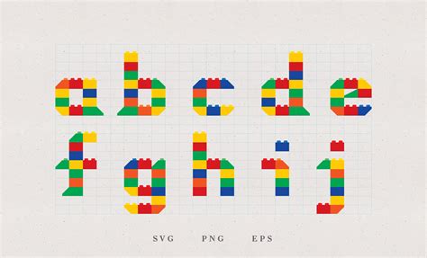 Plastic Bricks Alphabet Svg Png Eps Graphic By Kessens · Creative Fabrica