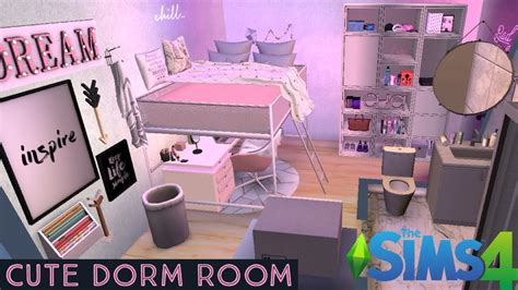 Dorm Room Speed Build Sims 4 Discover University Cc Links Youtube