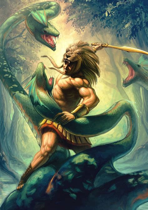 Hercules Vs Hydra Greek Mythology Art Hercules Mythology Mythology Art