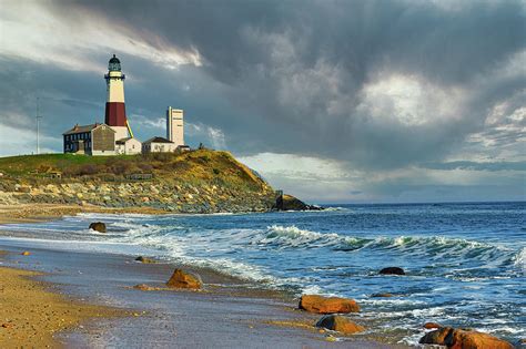 Lighthouse At Montauk Point Photograph By William Jobes Pixels