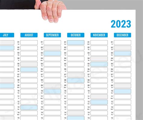 Planificador De Pared 2023 Agenda De Calendario Anual Etsy México