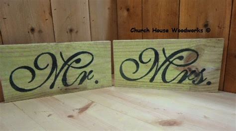Rustic Wood Mr And Mrs Signs For Rustic Weddings Events Anniversaries