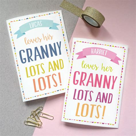 Personalised Loves Granny Lots And Lots Card By Sarah Catherine
