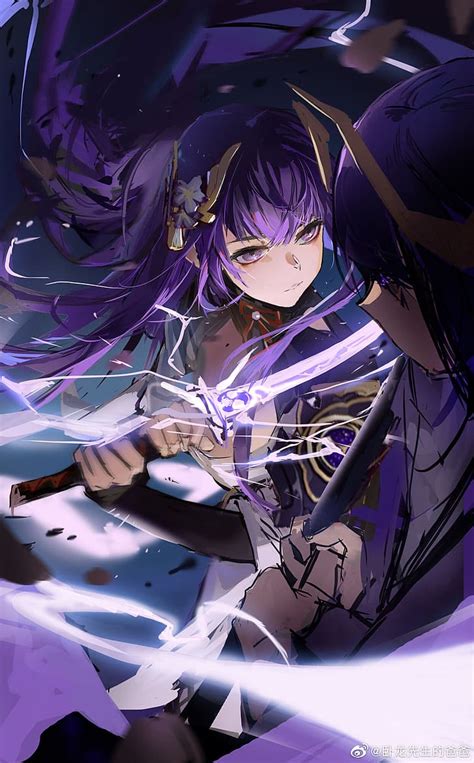 Anime Anime Girls Fantasy Art Fantasy Girl Purple Hair Sword