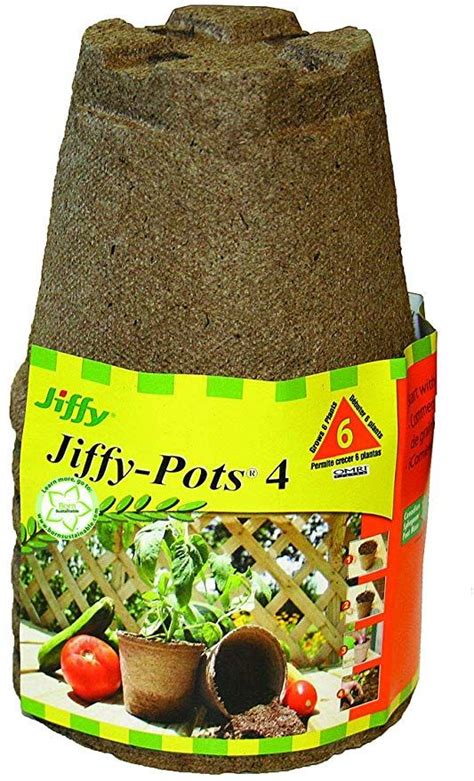 Jiffy Potsorganic Seed Starting 4 Biodegradable Peat Pots 6 Pack Seed Starting