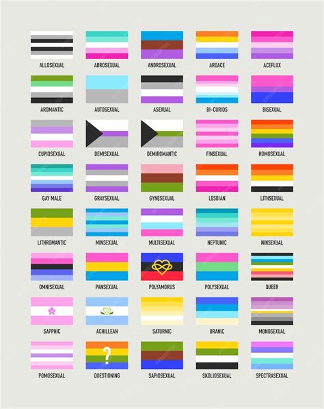 Premium Vector Collection Of Gender Identity Flags Pride Flags Vector