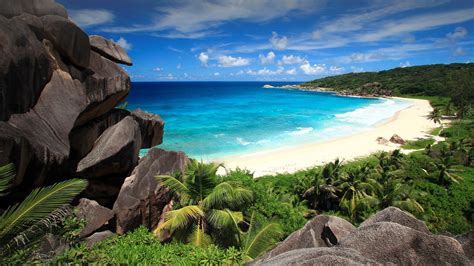 Hd Wallpaper Grand Anse Beach La Digue Island Seychelles 1489945