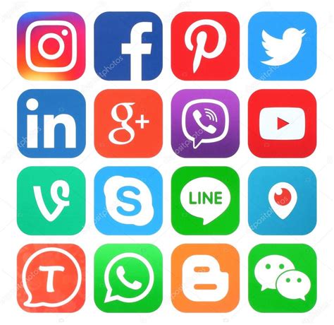 Simbolos De Las Redes Social Es