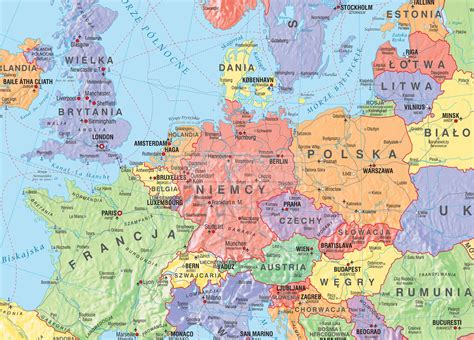 Mapa Polityczna Europy Stan Na 2021 Mapa ścienna
