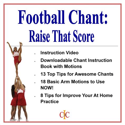 Cheerleading Chant Raise That Score Football Chant Cheer And