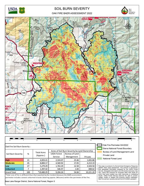 Mariposa County Oak Post-Fire BAER Soil Burn Severity Map