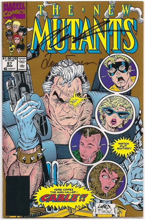 New Mutants 87 Gold Signed Rob Liefeld And Louise Simonson 1st App