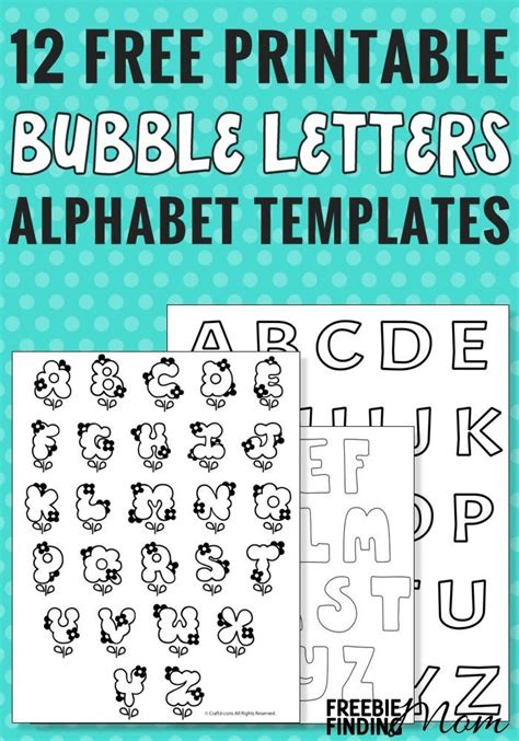 12 Free Printable Bubble Letters Alphabet Templates Bubble Letters