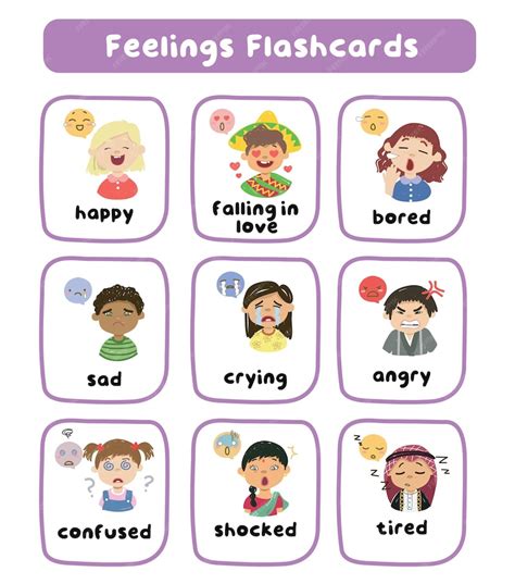 Premium Vector 33 Feelings Flashcards