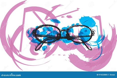 Colorful Abstract Eyeglasses Illustration Stock Vector Illustration Of Glasses Background