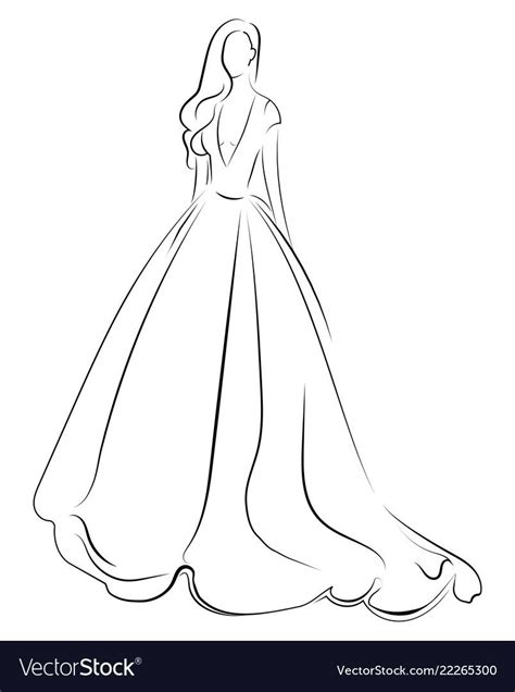 Premium Vector Girl In A Dress Sketch Hand Drawn Fashion Vector