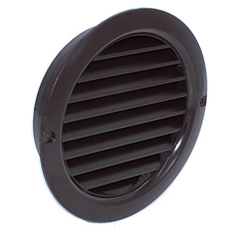 Round Vent 100mm Brown With Fly Screen Vent Covers