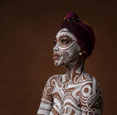 African Makeup Tribal Body Art Helene Kovacevic